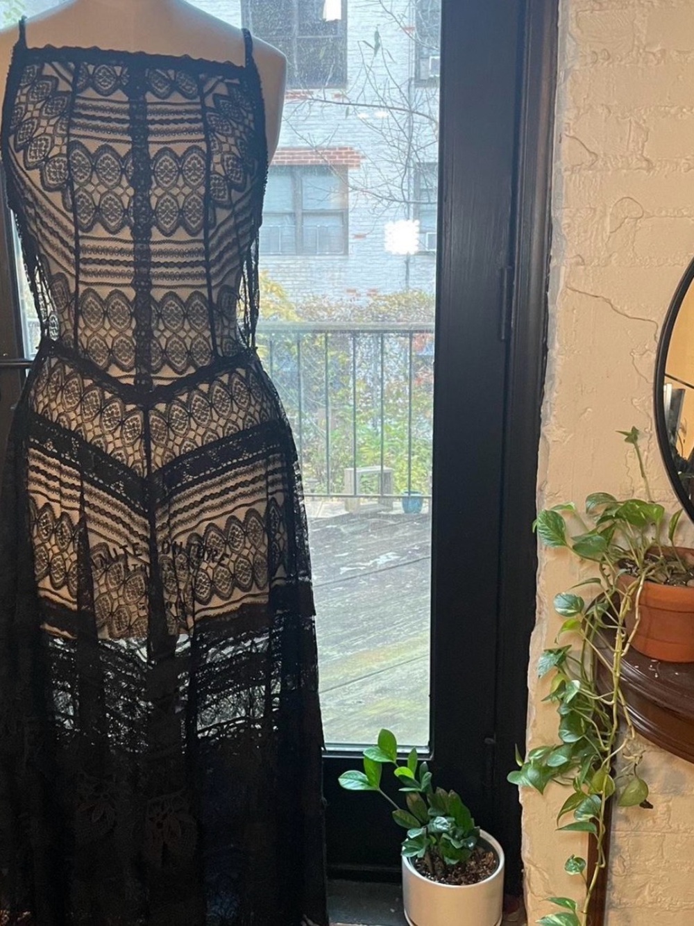 Free People Mitered Meadows Black Lace Maxi Dress - Picture 10 of 15